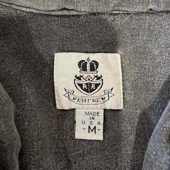 Y2K Renfrew Dark Gray Denim Jean Jacket grunge indie sleaze emo whimsigoth biker - Picture 7 of 9